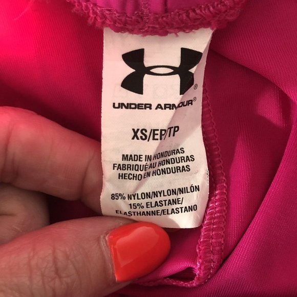 Under Armour Compression Tights Heat Gear PINK Spandex PANTS Sz Small - Picture 3 of 3